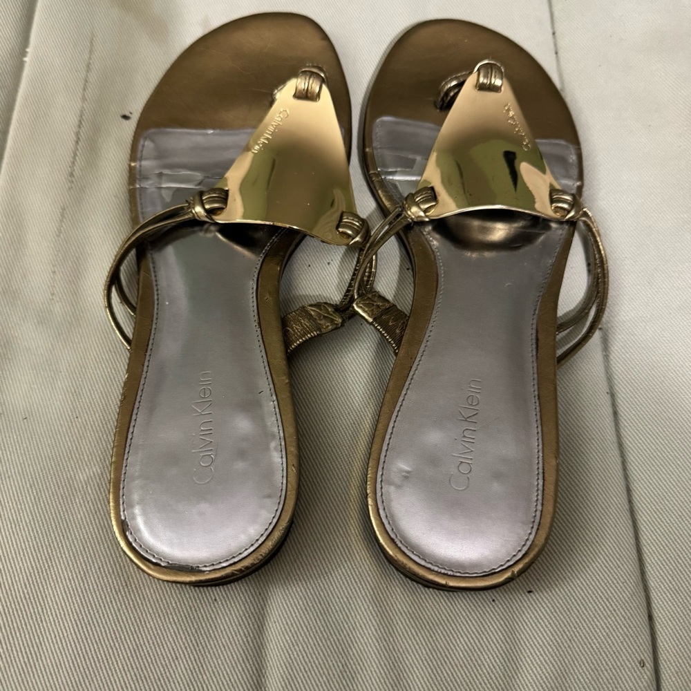Calvin Klein Gold Sandals